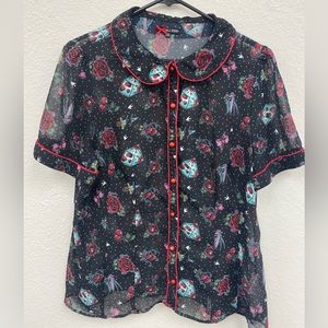 Hell Bunny Rockabilly Blouse